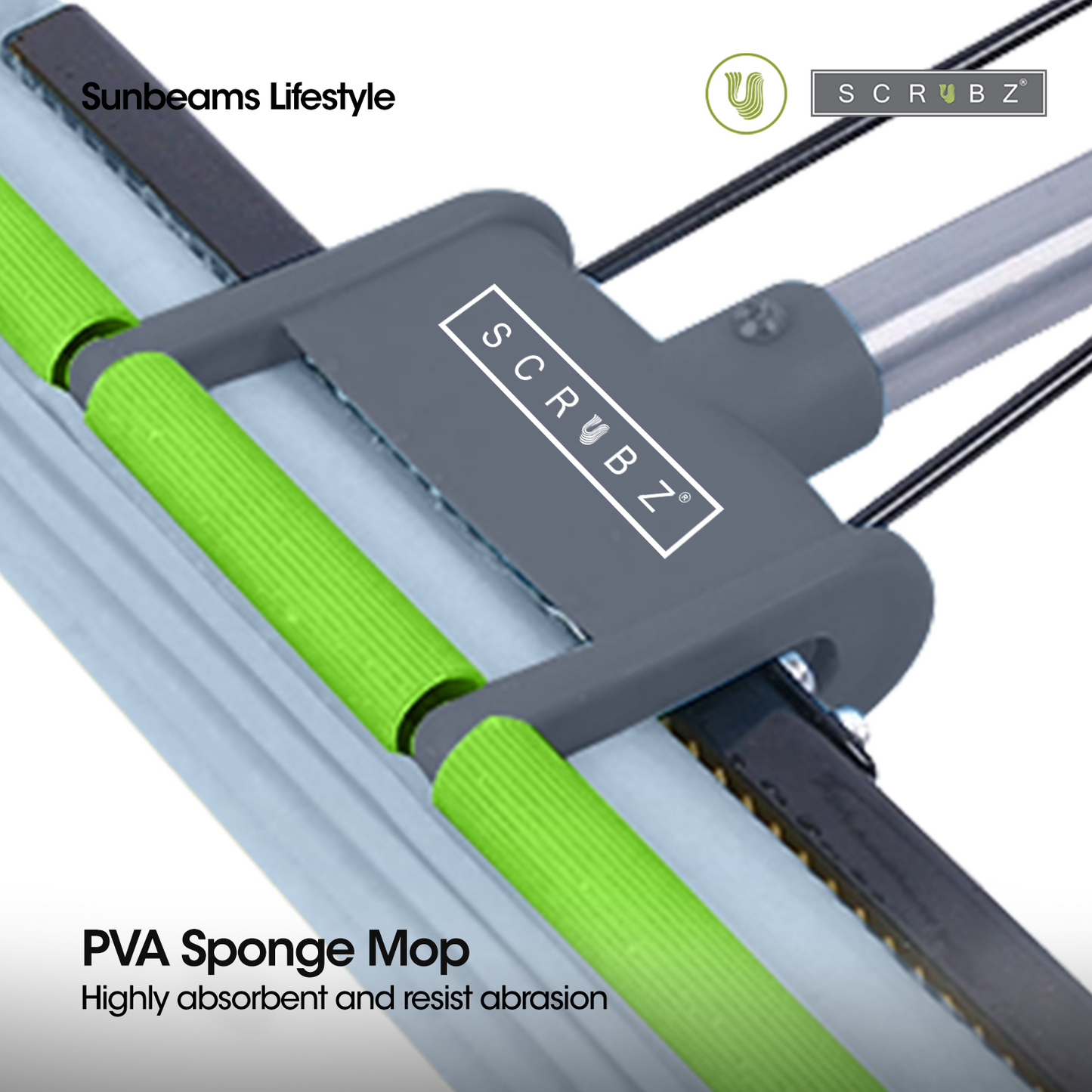 SCRUBZ Premium PVA Sponge Mop