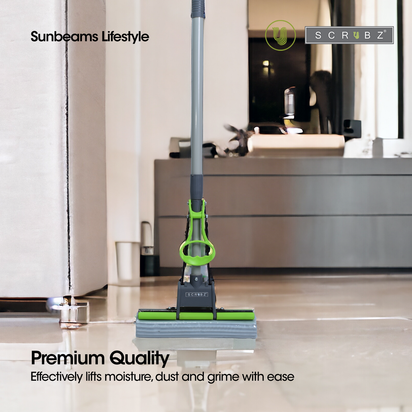SCRUBZ Premium PVA Sponge Mop