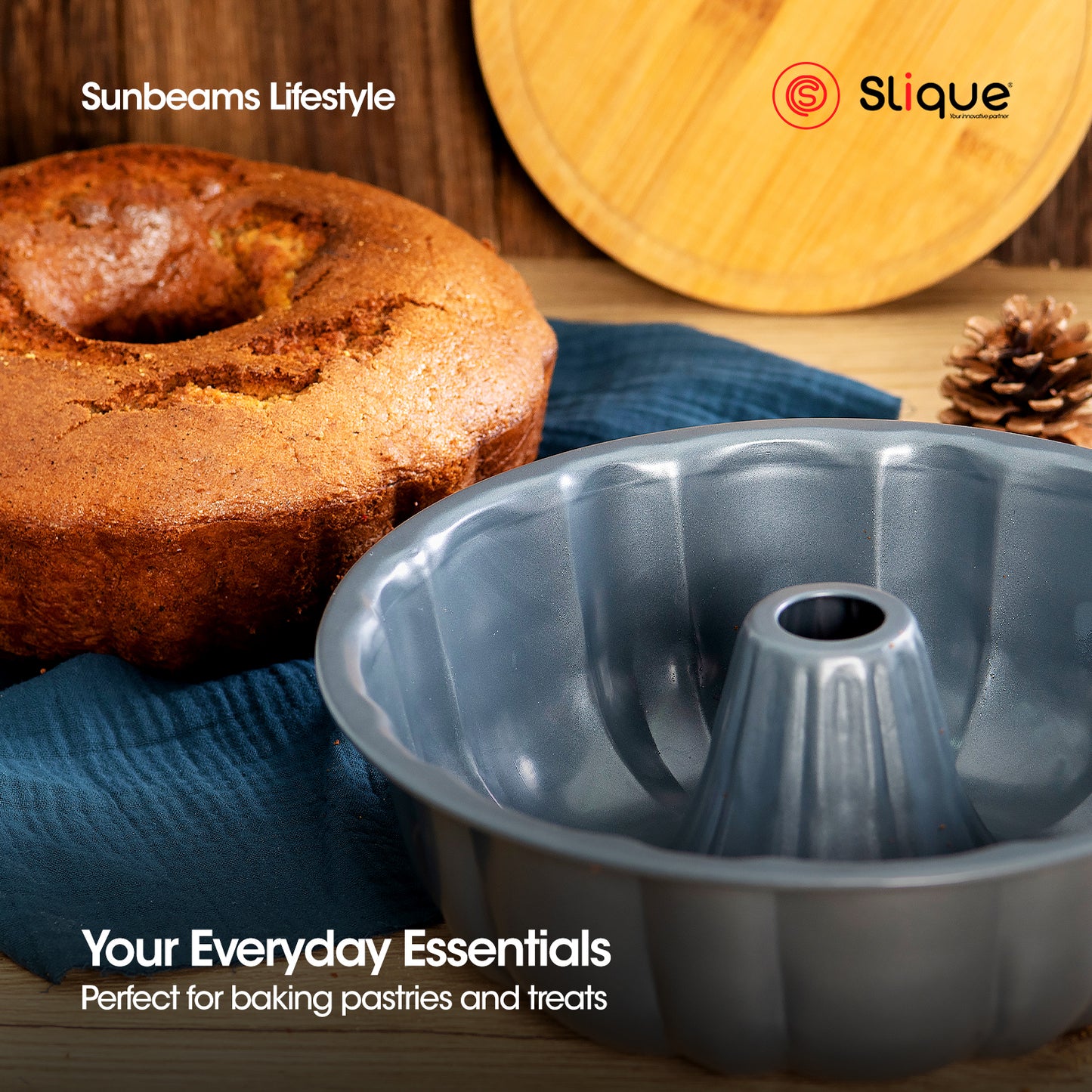 SLIQUE Premium Nonstick Bundin Form Pan (Grey) Oven Safe