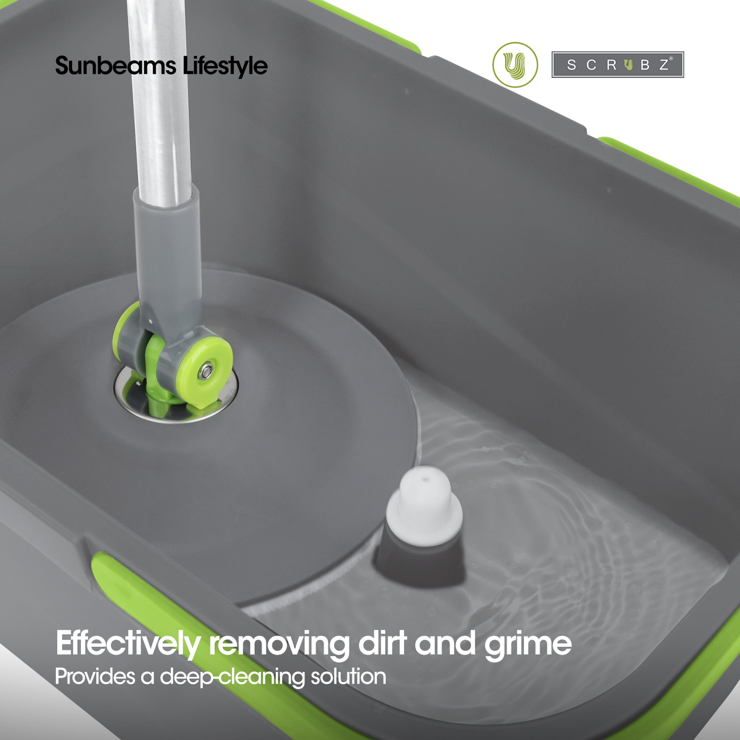 SCRUBZ Premium Microfiber 360ᴼ Spin Mop with Single Bucket (Buy 1 Take 1)