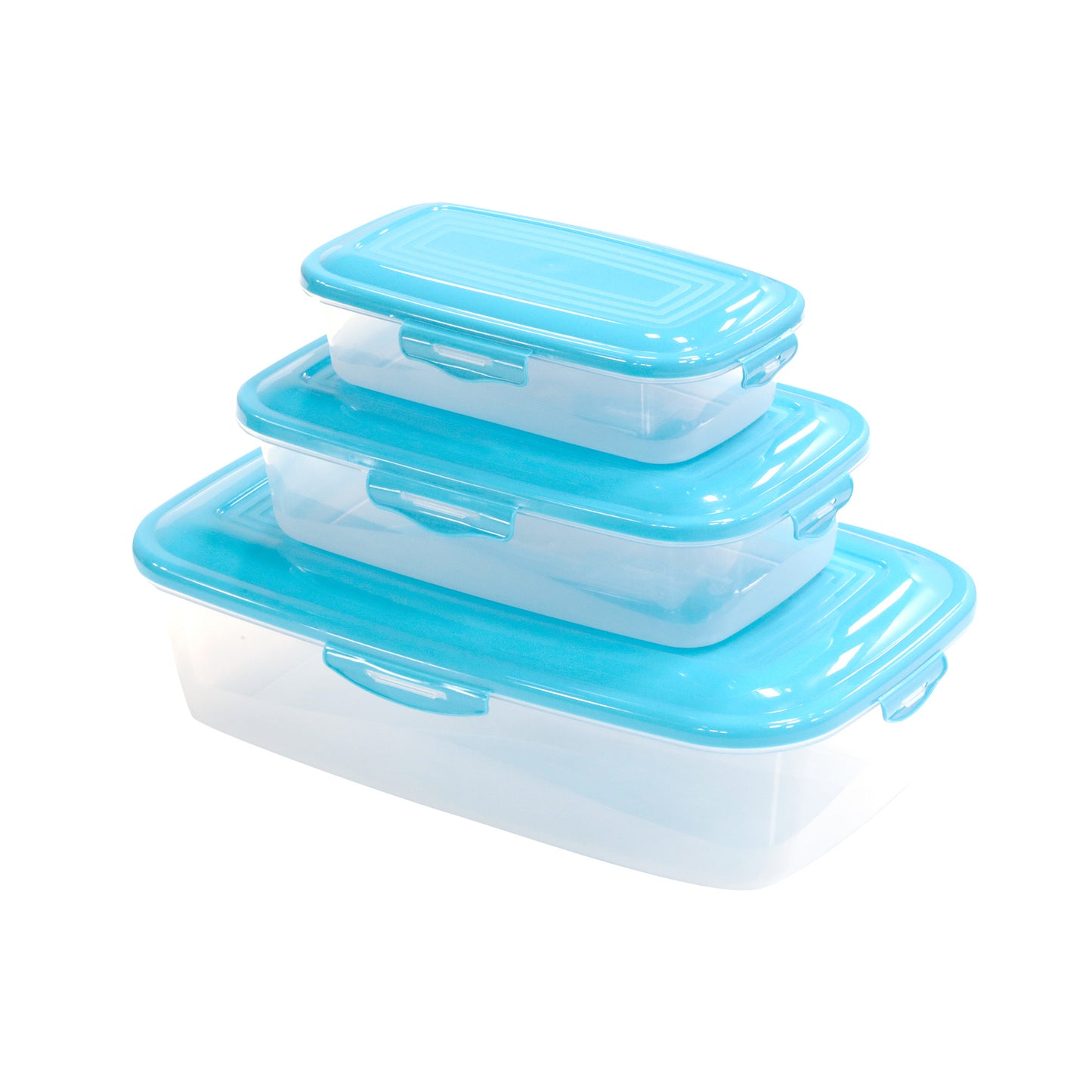 OSH Rectangle Food Container 3-Piece Set 34x21x11.5cm