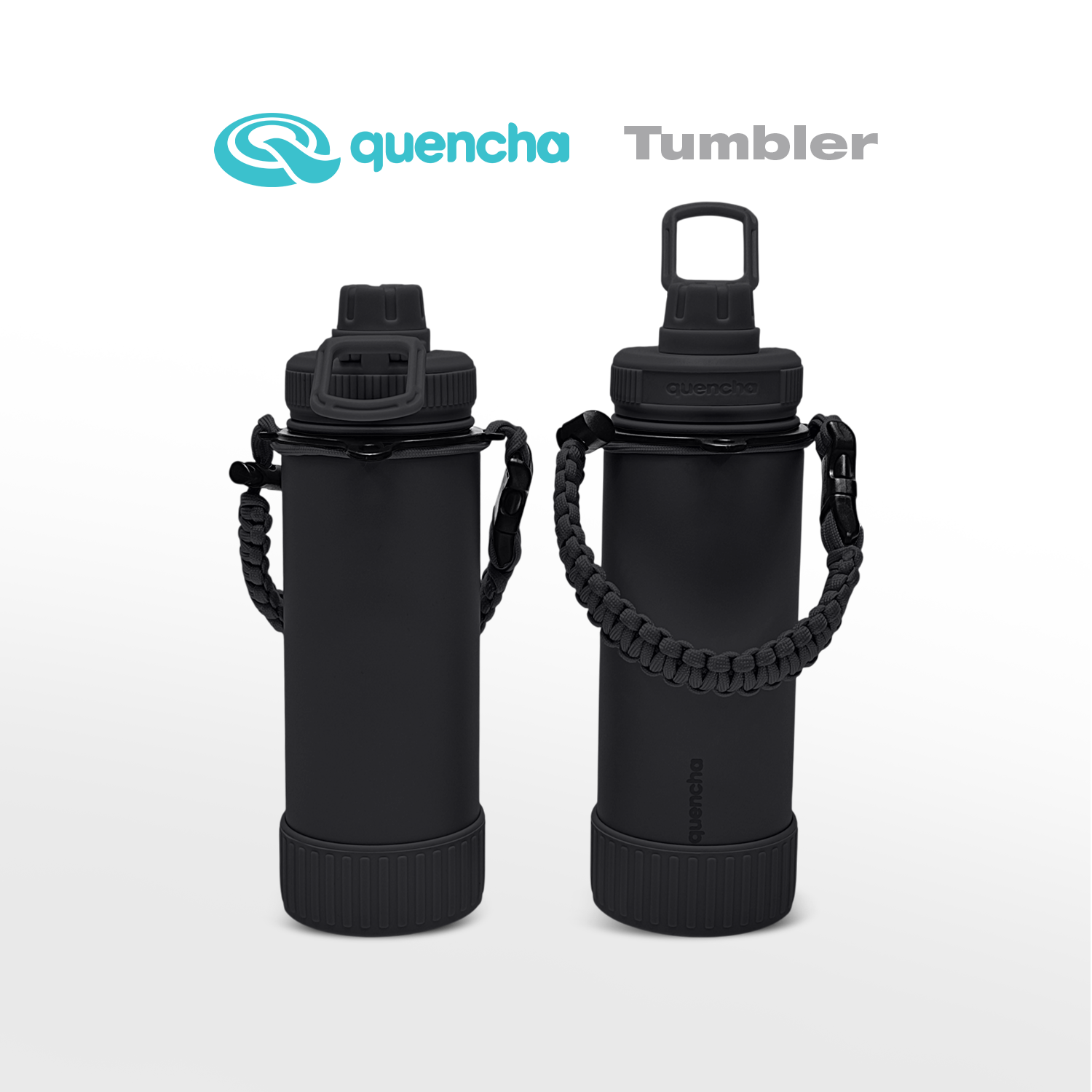 QUENCHA 19oz & 37oz Insulated Tumbler with Strap and Silicone Boot
