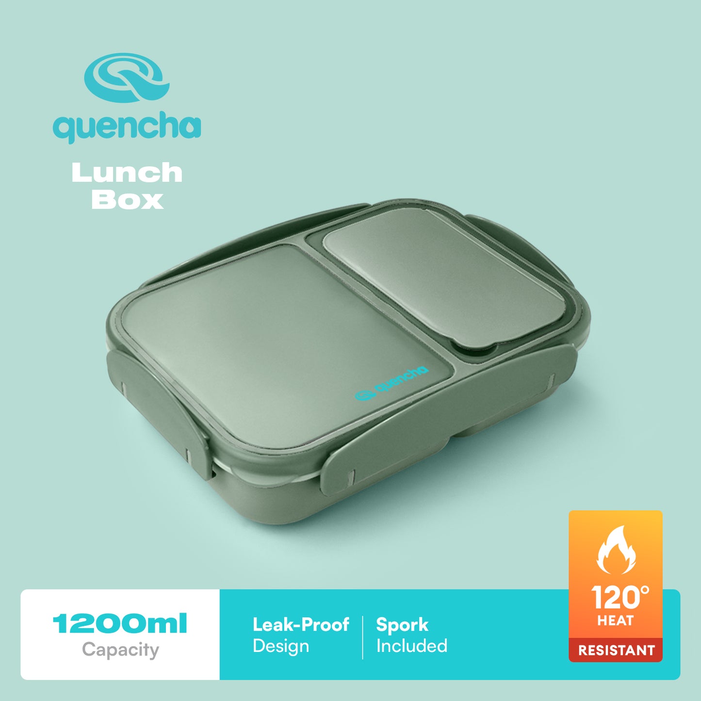 QUENCHA 1200ml Leak-proof Lunch Box