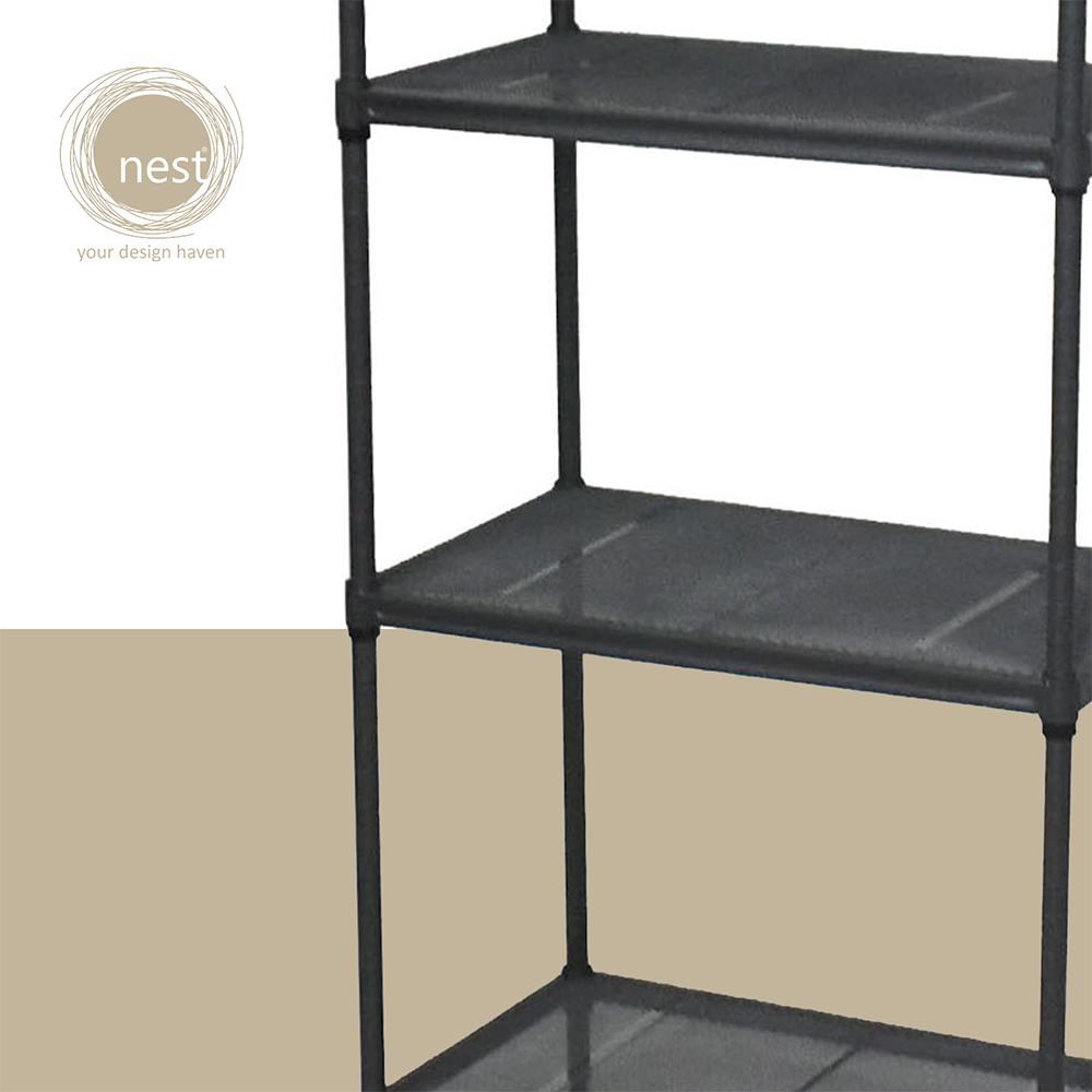 Nest Design Lab Premium Mini Steel Rack Black 5 Layer
