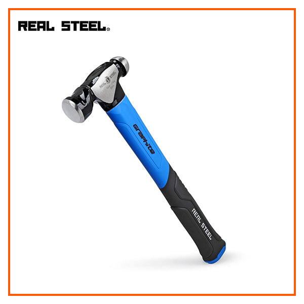REALSTEEL Ball Pein Hammer 16oz Jacketed Graphite