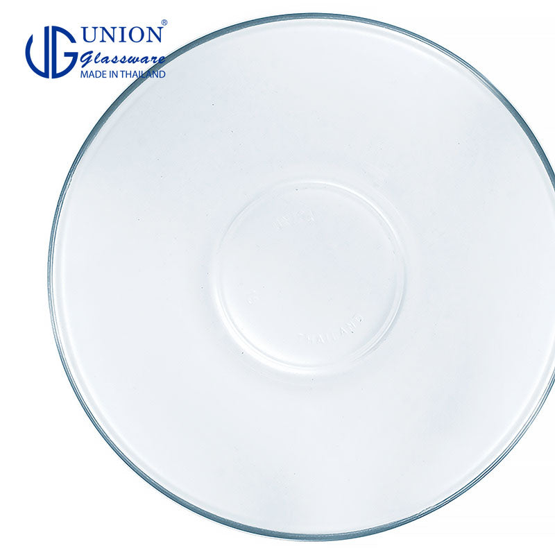 UNION GLASS Thailand Premium Clear Glass Saucer 140ml | 4.7oz | 6inches Set of 6