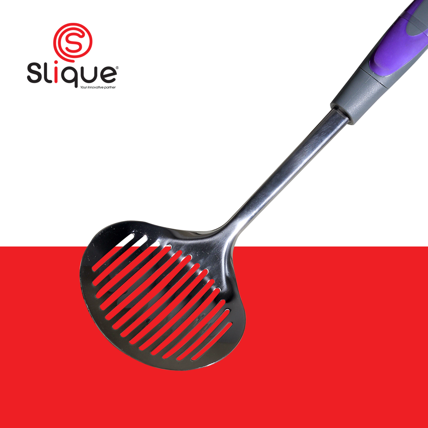 SLIQUE Premium 18/8 Stainless Steel Skimmer (Purple)