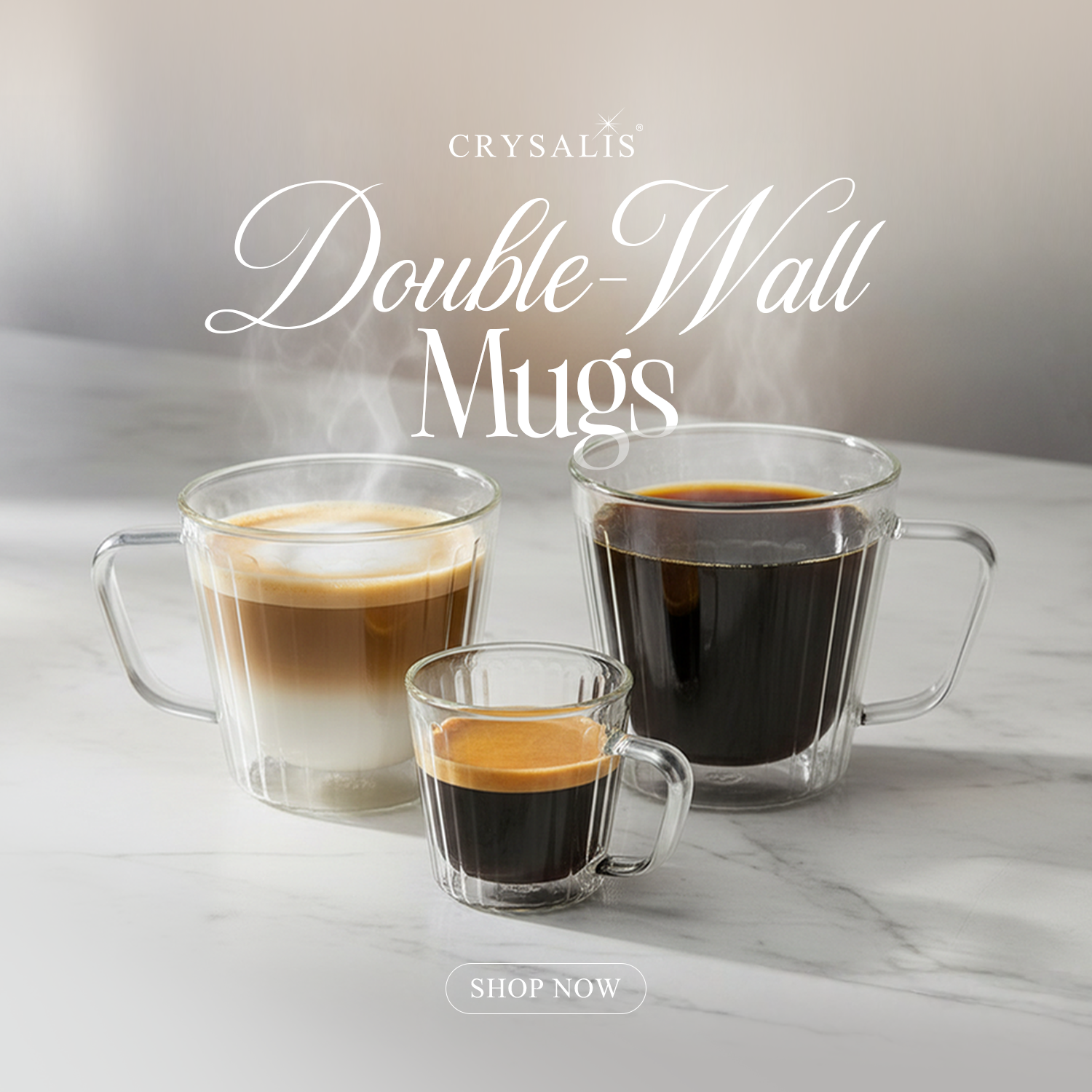 CRYSALIS Double Wall Mugs