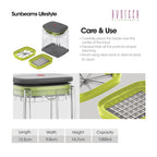 Slique AvoTech 1000ml Push Down Vegetable Chopper — Multi-Function Dicer, Onion & Fruit Cutter Kitchen Tool