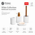 PRIMEO Bathroom Accessories Polyresin Bathroom Set Soap Dish Tumbler Soap Dispenser Toilet Brush Holder