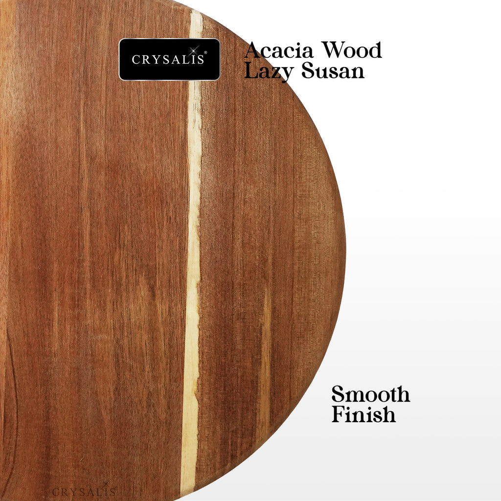 CRYSALIS Acacia Wood Lazy Susan