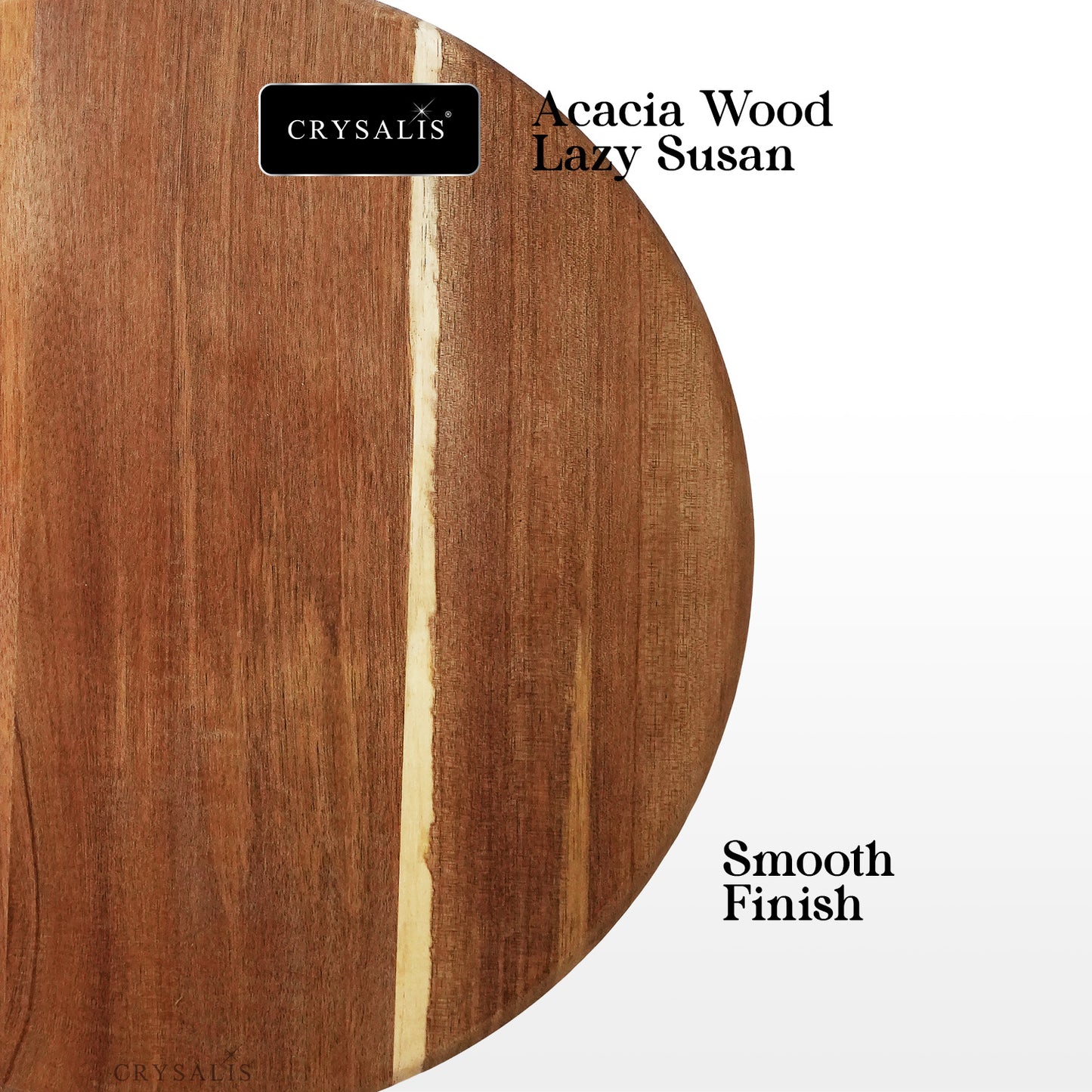 CRYSALIS Acacia Wood Lazy Susan