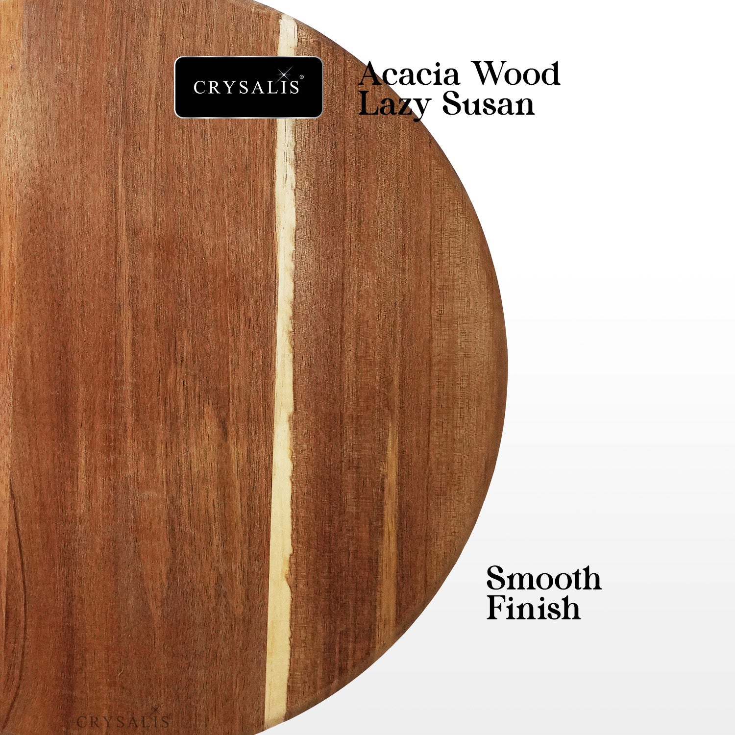 CRYSALIS Acacia Wood Lazy Susan
