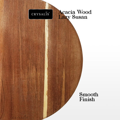 CRYSALIS Acacia Wood Lazy Susan