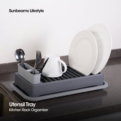 SLIQUE Premium Utensil Tray Drawer Organizer with Large Wide Compartment and Non Slip Surface for Cutlery, Spoons, Forks, Knives, Kitchen Essentials