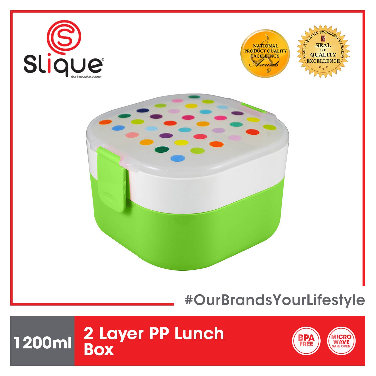 SLIQUE Premium Lunch Box 1200ml