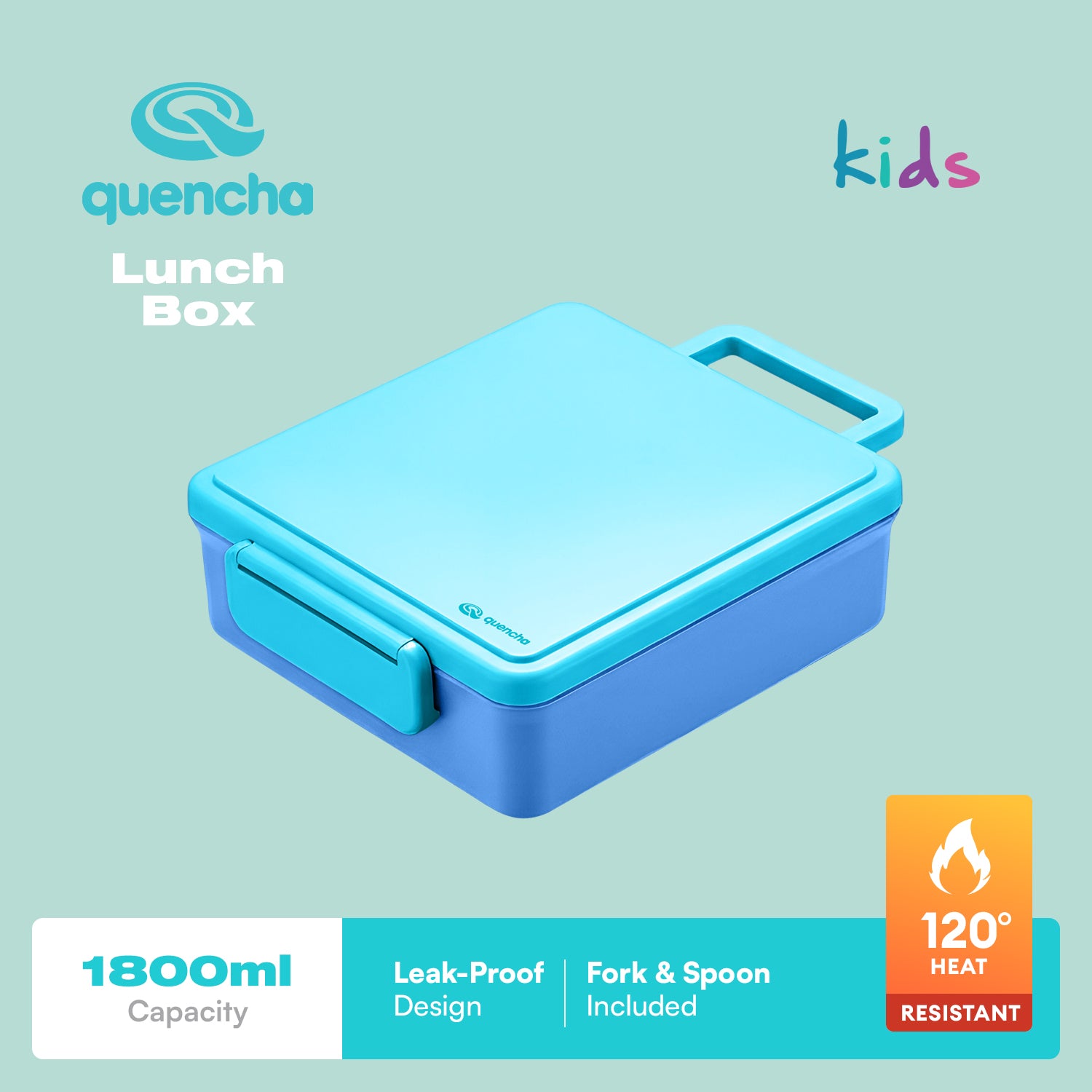 Quencha Kids Water Bottle Insulated Tumbler Lunch Box Kids Combo Back to School BPA-Free Leakproof