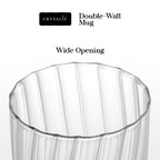 Crysalis Borosilicate Goblet Glass Set of 2 – Thick Wine/Cocktail Stem Glasses