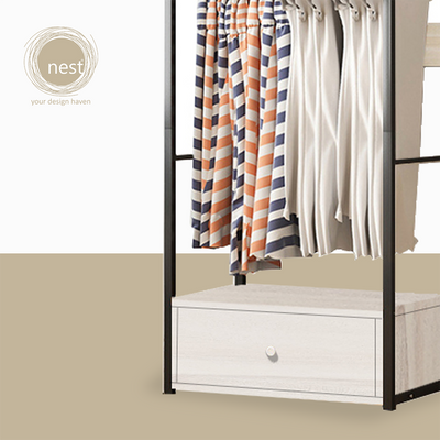 Nest Design Lab Premium | Heavy duty | Durable Grament Shelf Rack 60 x 30 x 130 cm Maple Amazing Gift Idea For Any Occasion!