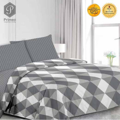 PRIMEO Premium 3-in-1 Bedsheet & 2 Pillowcases