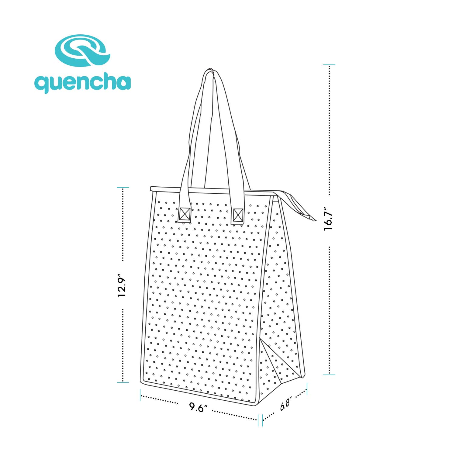 Quencha Thermal Lunch Bag High Capacity Insulated Food Briefcase Multi-Compartment Leakproof