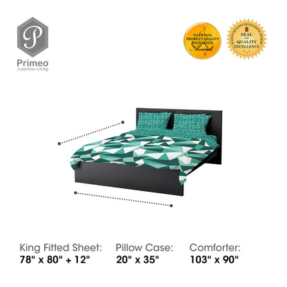 PRIMEO Premium 3-in-1 Bedsheet & 2 Pillowcases