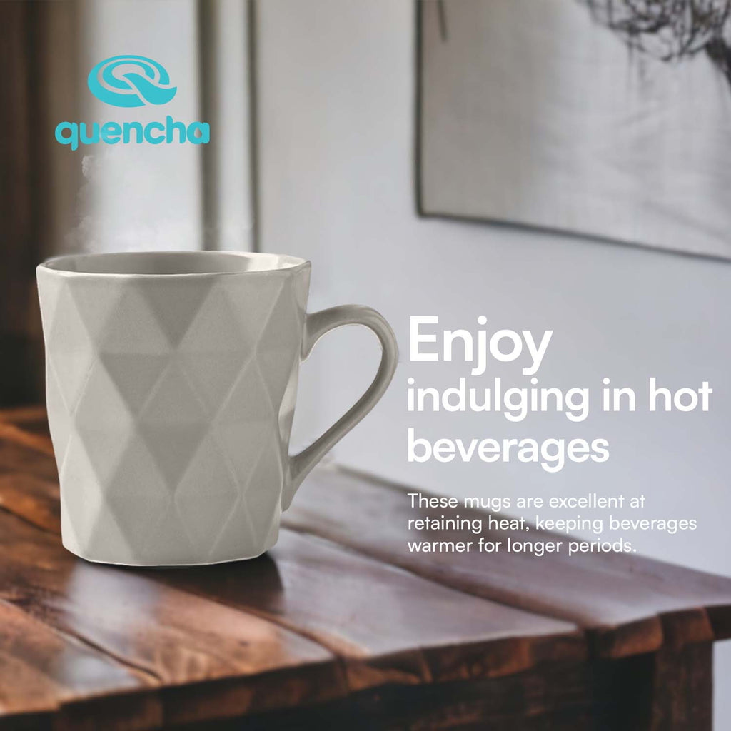 Quencha 325ml Chip Resistant Coffee Mug Porcelain Coffee Cup