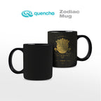 Quencha 325ml Chip Resistant Coffee Mug with Zodiac Design Porcelain Coffee Cup