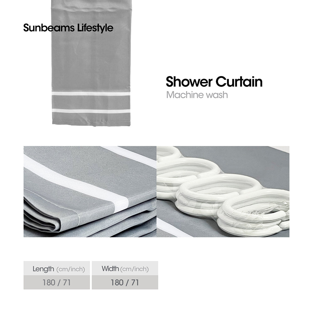 PRIMEO Shower Curtain 180x180 cm 90 GSM