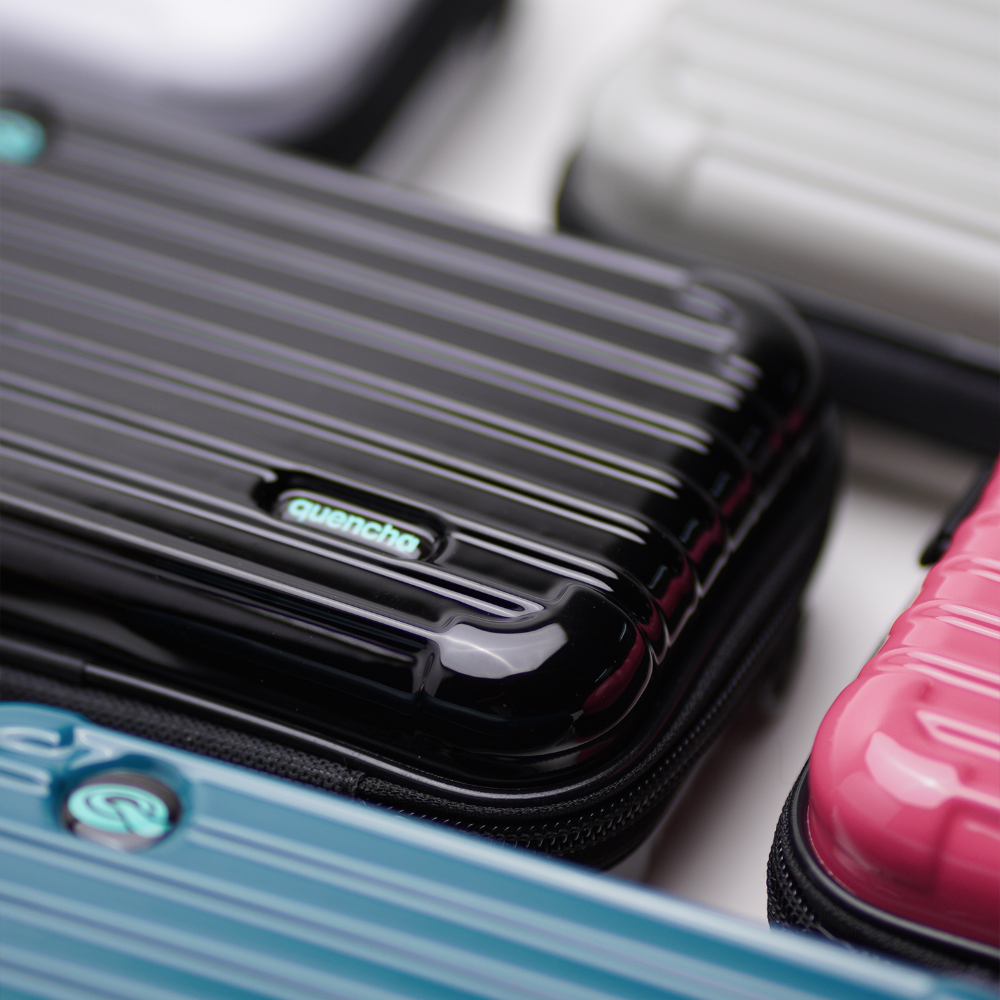 Quencha Double Layer 7-Inch Electronic Storage Bag with Hard Shell Protection for Travel