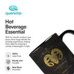 Quencha 325ml Chip Resistant Coffee Mug with Zodiac Design Porcelain Coffee Cup