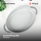 SLIQUE Marble Glass Baking Dish Oval | Round | Rectangle | Square | Small & Large Serving Dish