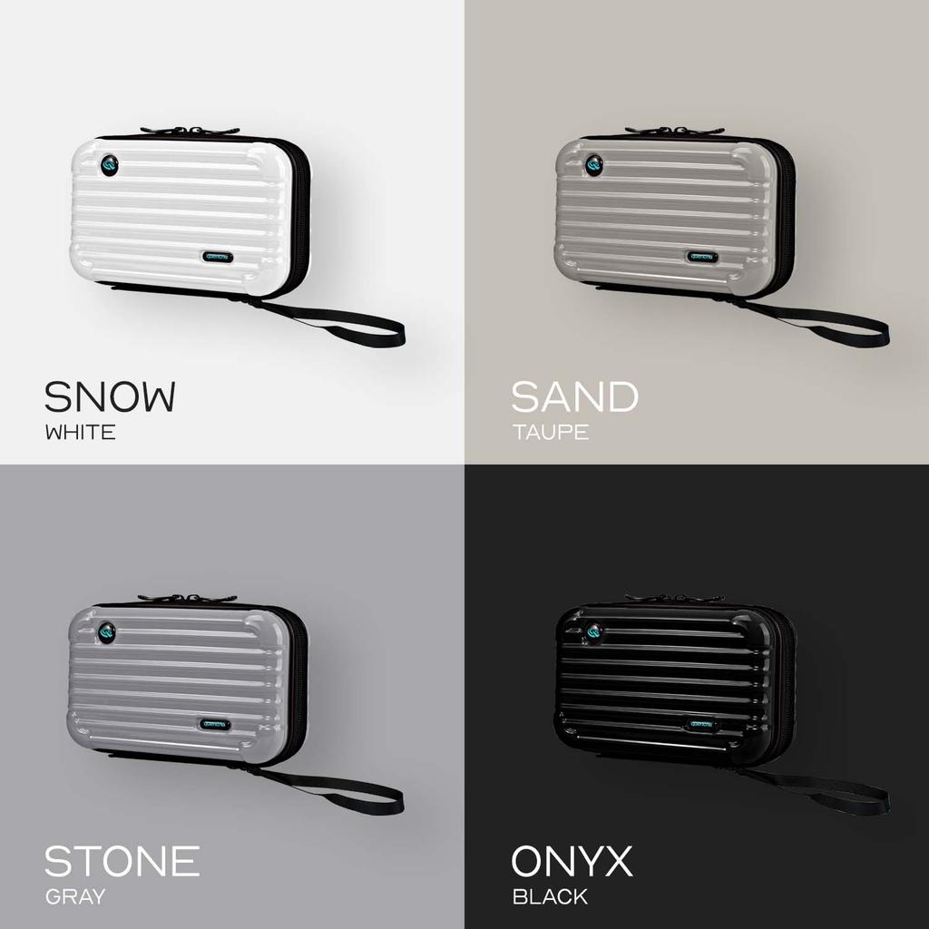 Quencha Double Layer 7-Inch Electronic Storage Bag with Hard Shell Protection for Travel