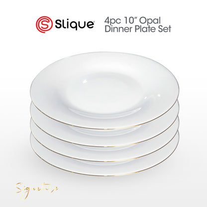 Signature by SLIQUE Opal Dinnerware sets | dinner plate | dessert plate | deep plate | dinner bowl - Extra Strong | Chip resistant | Outsanding whiteness