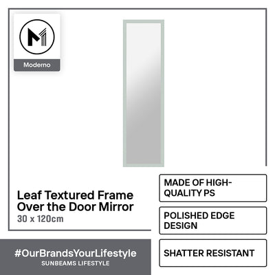 MODERNO Over The Door Mirror Made of Polystyrene Perfect display for Living Room, Bedroom, Study Room, Bathroom, and Entryway Door
