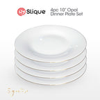 Signature by SLIQUE Opal Dinnerware sets | dinner plate | dessert plate | deep plate | dinner bowl - Extra Strong | Chip resistant | Outsanding whiteness