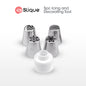 SLIQUE Premium 18/0 Stainless Steel Cake, Cupcake Icing Set w/ Coupler Set of 5