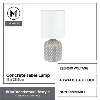 MODERNO Premium Concrete Table Lamp