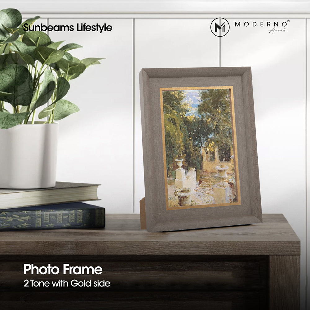 MODERNO Single Picture Frame - 2 Tone with Gold Side Photo Frame