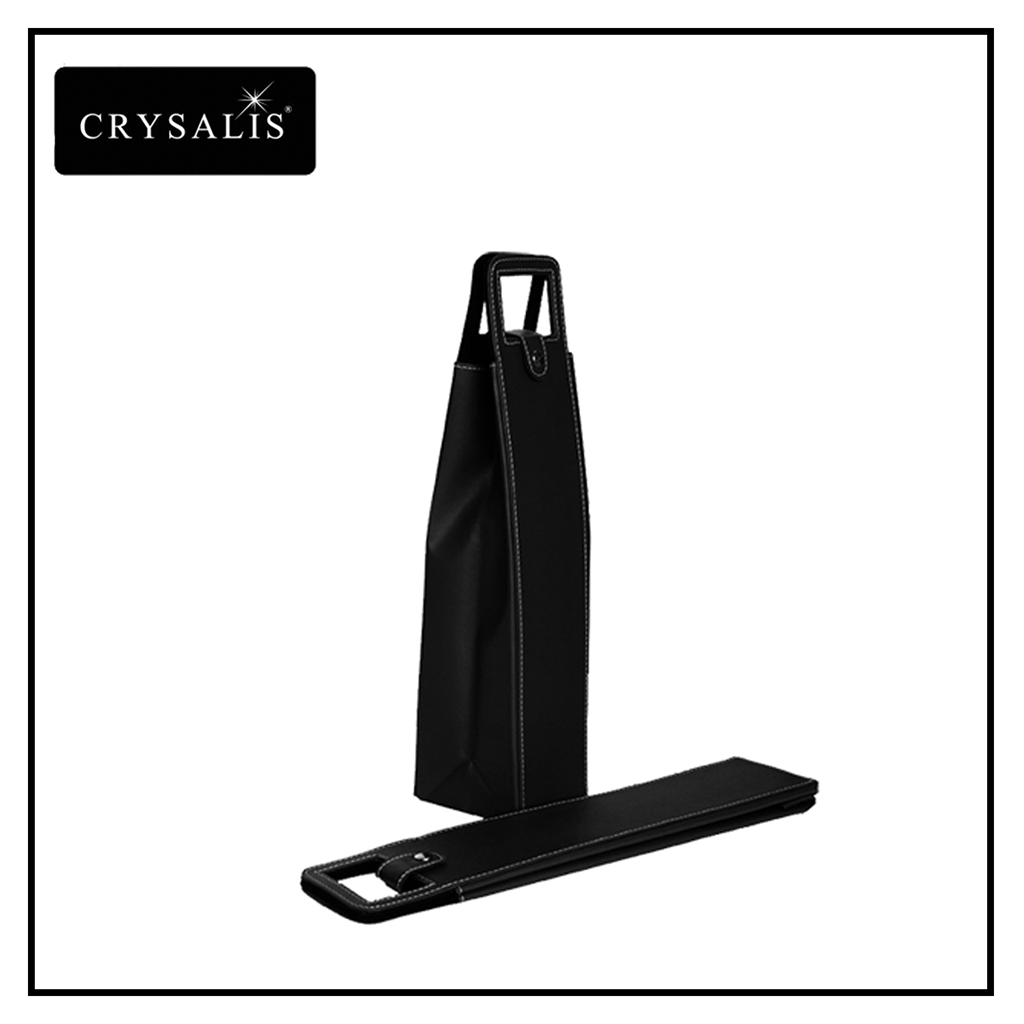 CRYSALIS Premium Wine Bag with Handle for 1 Bottle Stain Resistant Modern Italian Design Amazing Gift Idea For Any Occasion!