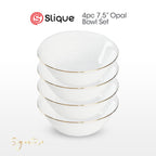 Signature by SLIQUE Opal Dinnerware sets | dinner plate | dessert plate | deep plate | dinner bowl - Extra Strong | Chip resistant | Outsanding whiteness