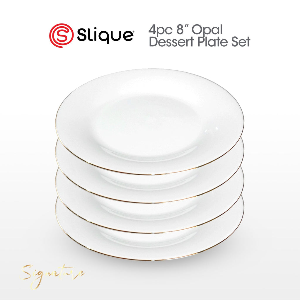 Signature by SLIQUE Opal Dinnerware sets | dinner plate | dessert plate | deep plate | dinner bowl - Extra Strong | Chip resistant | Outsanding whiteness