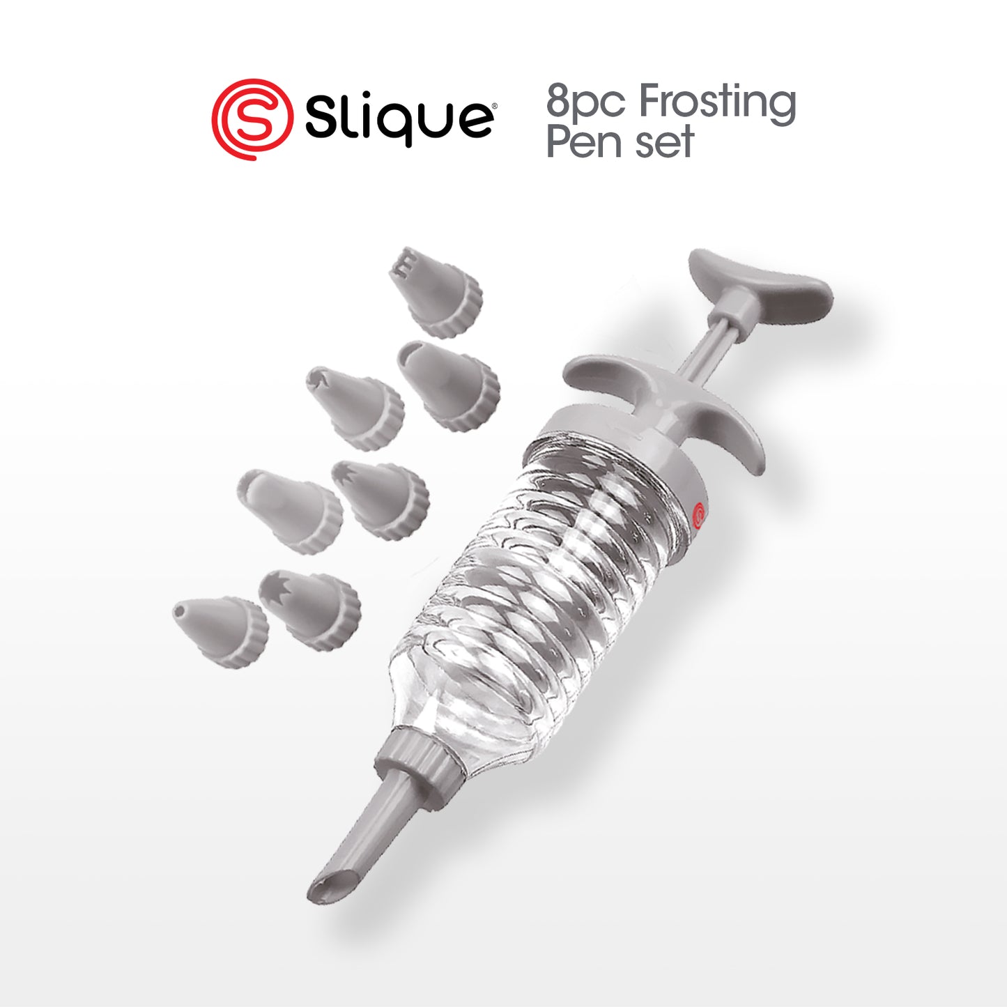 SLIQUE Premium Frosting Pen, Cake Decorating & Icing Tool Set of 7 Baking Accessories