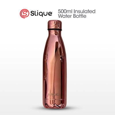 SLIQUE Stainless Steel UV Finish Insulated Water Bottle 500ml (Rosegold)