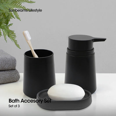PRIMEO 3-pieces Bathroom Set 8x13.5|8x10|13.3x8.8x2.6 cm ABS Plastic Amazing Gift Idea For Any Occasion!