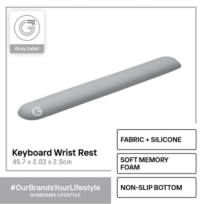 Gray Label Premium Keyboard Wrist Rest Memory Foam