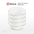 Signature by SLIQUE Opal Dinnerware sets | dinner plate | dessert plate | deep plate | dinner bowl - Extra Strong | Chip resistant | Outsanding whiteness