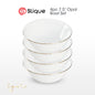 Signature by SLIQUE Opal Dinnerware sets | dinner plate | dessert plate | deep plate | dinner bowl - Extra Strong | Chip resistant | Outsanding whiteness