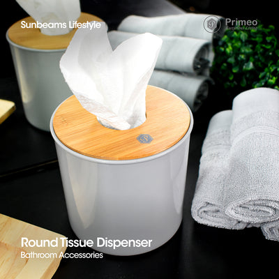 PRIMEO Premium Bamboo Toilet Roll Holder 13x13x13cm Modern Italian Design Amazing Gift Idea For Any Occasion!