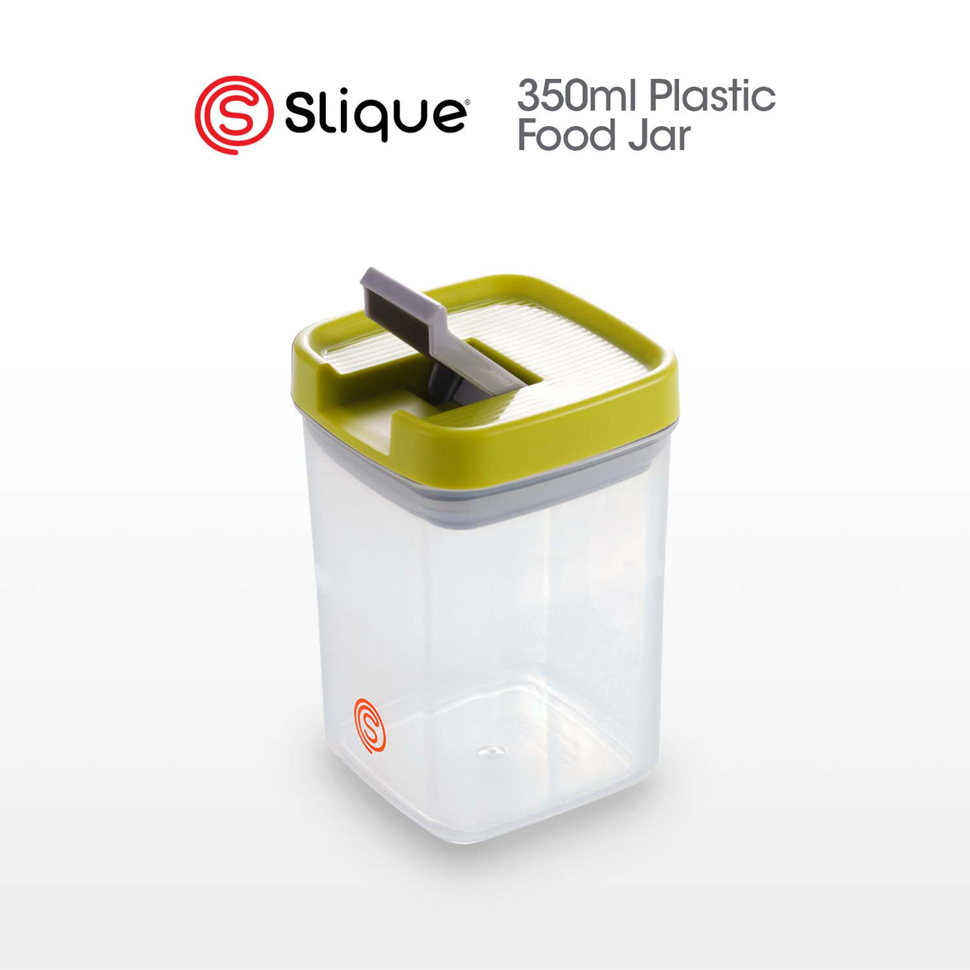 SLIQUE Premium PP Square Food Container 350ml|0.35L Airtight (Green)